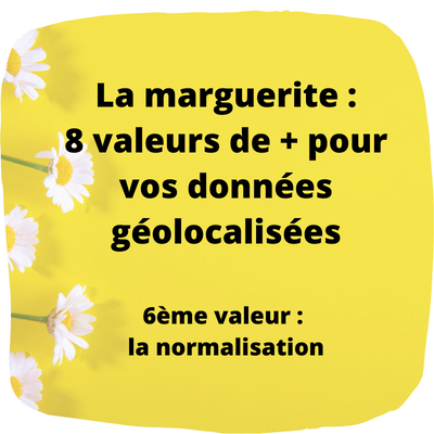 Géodonnnées : 8 valeurs supplémentaires. N° 6 : la normalisation 